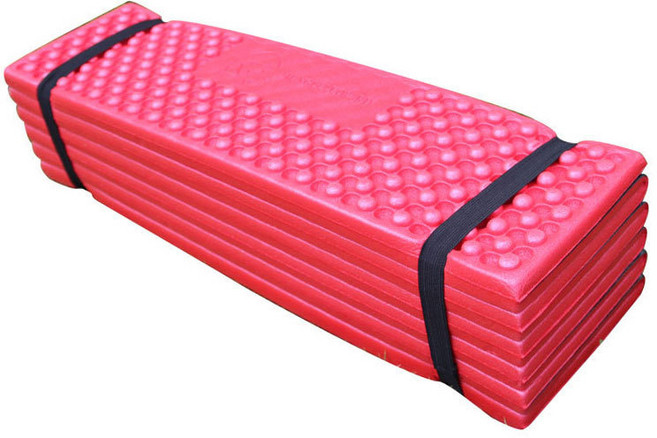 蛋殼睡墊 配收納袋 雙蛋槽防潮墊 蛋巢折疊防潮墊 露營睡墊 紅配黑色, 紅配黑色（超取只能寄一個  ）