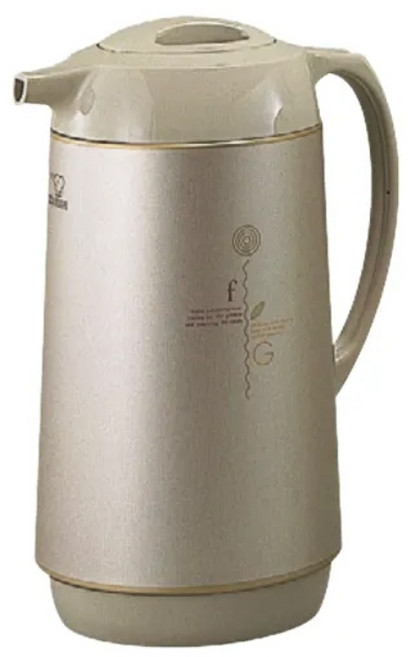 日本製 ZOJIRUSHI 象印 玻璃內膽保溫壺1L AHGB-10D 咖啡壺 養生壼 1000ML 保冷保溫瓶, 金色, 1個