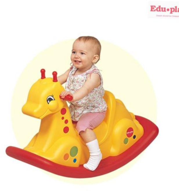 흔들기린 아기 유아 장난감 말 말타기 시소 흔들말, 1개