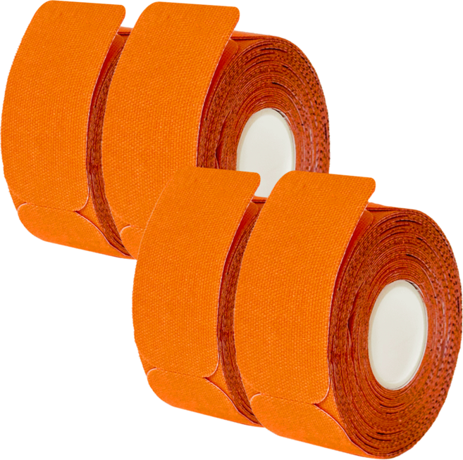 [파라오스포츠] 땀에 강한 강력 엄지 테이프 접착 두꺼운 얇은 볼링 타이밍 롤 3x8, T3_오렌지 (보통), 4개