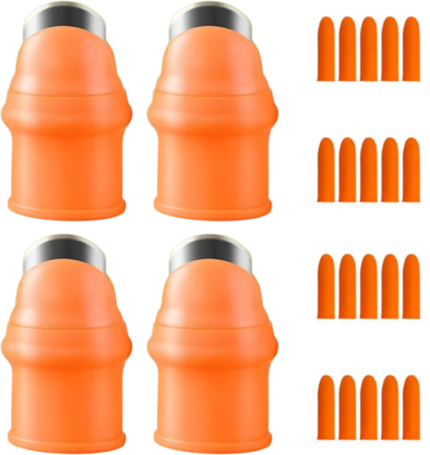 오월상점 만능골무 엄지칼 4세트, 주황색, 1개