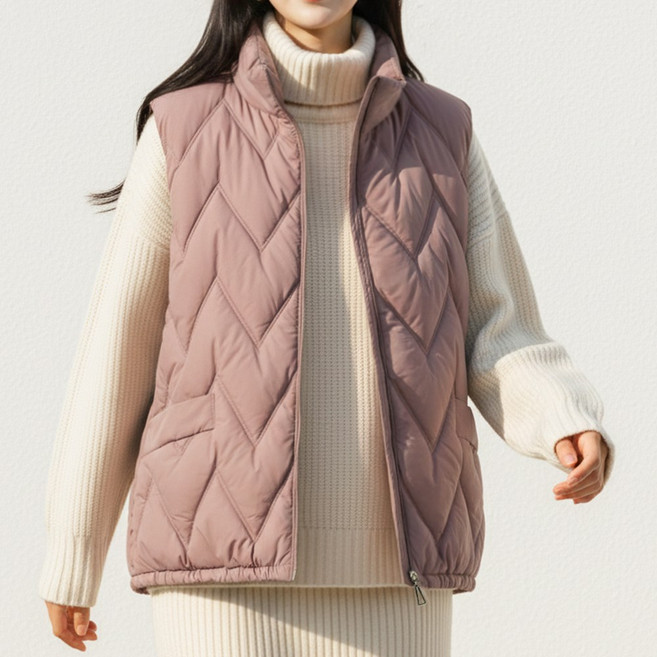 아소트 여성 웰론 경량 패딩조끼 퀄팅 패딩조끼 겨울 베스트