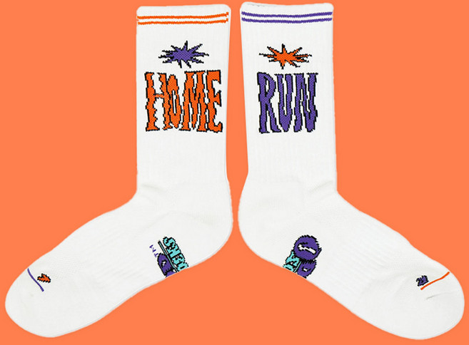 오드삭스 발목보호양말 마라톤 스포츠 러닝 양말 홈런 화이트, 02.홈런, M(230mm-250mm), 단품