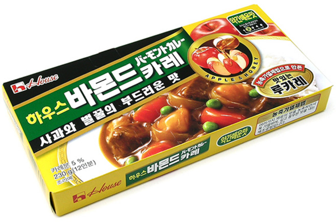 푸드올마켓_ 하우스 바몬드카레 약간매운맛 230g /MEDIUM HOT, 1개