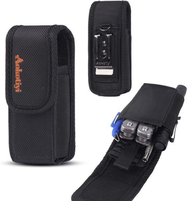 마그네틱 클로저가 있는 멀티툴 시스 D-링 및 카라비너가 EDC 벨트 클립 도구 파우치 레더맨 웨이브 플러스 윙맨 서지 시그널과 호환 가능, 마그네틱 클로저가 있는 멀티툴 시스 D-링 및 카라비너