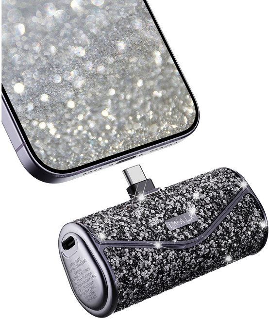 아이워크 iWALK 큐빅 도킹형 미니 보조배터리 PD 22.5W 초고속충전 5000mAh C타입 일체형 아이폰 갤럭시 휴대용 잔량표시, 블랙, LPB5000SC