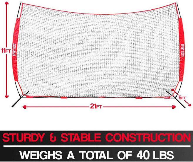 투수 연습네트 훈련 배팅 스타스포츠 2개 연습용 바구니 피칭연습망, 21x11피트 블록