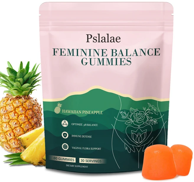 여성 밸런스 구미 - 여성용 파인애플 구미 PH - 여성 프로바이오틱스 구미 - 면역 지원 질내 세균총 균형 - 60개 구미, 1개, 60정 - 쿠팡