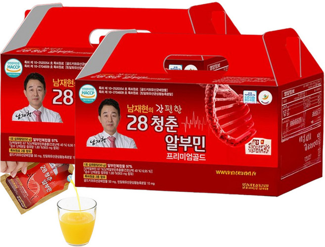 남재현박사의 간편한 28청춘 마시는 알부민, 2박스, 60회분