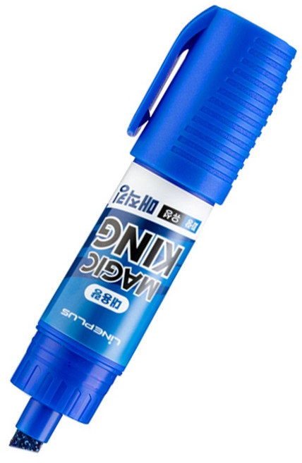 라인플러스 매직킹 7~8mm 대용량 유성매직, 8mm 블루, 20개
