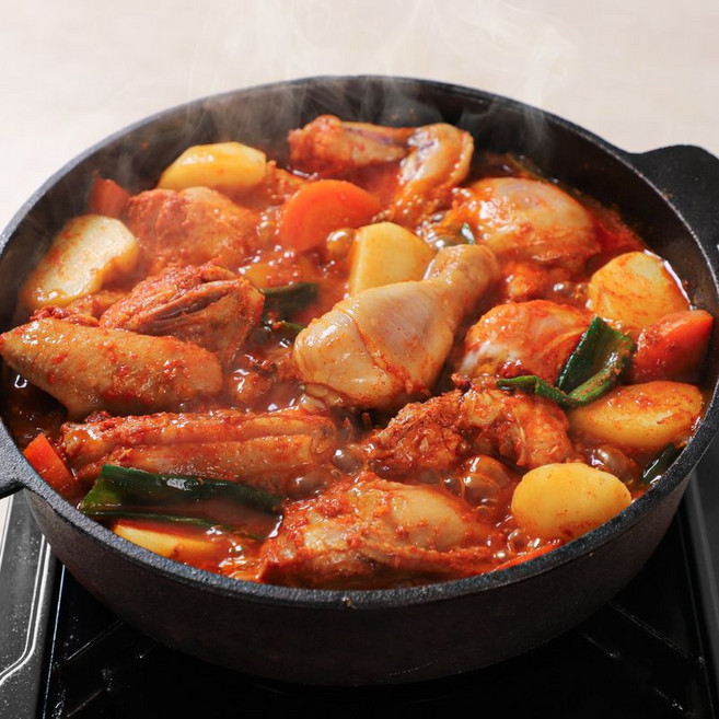 미식예찬 솥뚜껑 닭한마리 얼큰 닭볶음탕, 2개, 1kg