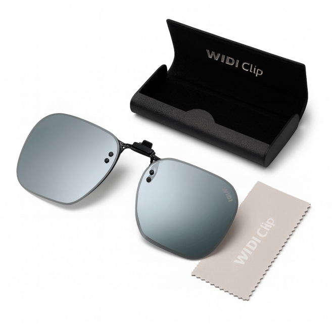 위디클립 자외선차단 편광 클립 선글라스 + 가죽케이스
