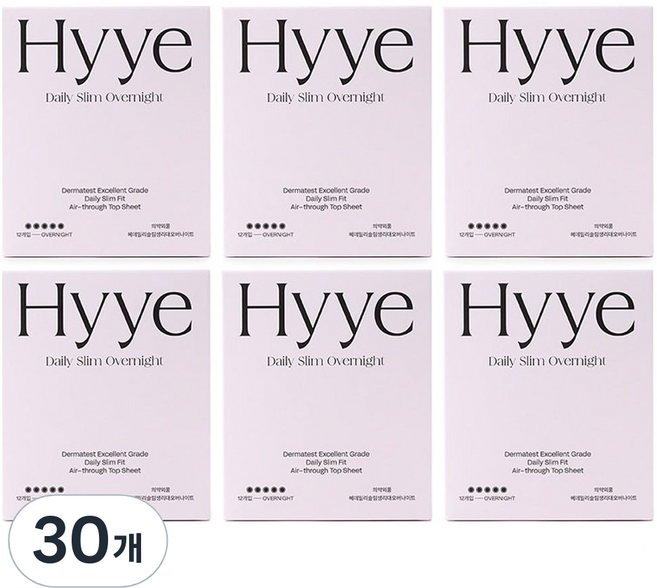 혜 데일리슬림 생리대, 오버나이트, 12개입, 30개