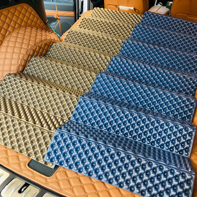 손할매 캠핑 차박 프리미엄 백팩킹 IXPE 14단 발포 캠핑매트+탄성스트랩+전용파우치, 네이비