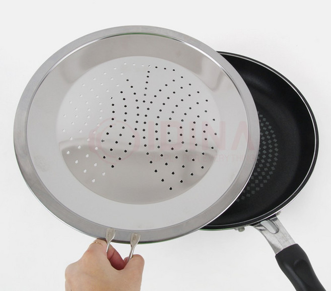 스텐 후라이팬덮개 기름튐방지, 1개, 32cm