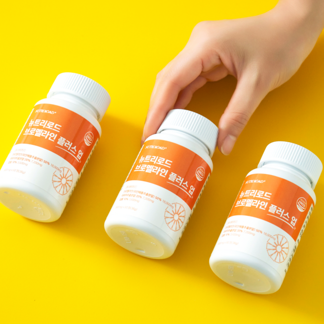 뉴트리로드 브로멜라인 플러스업 파인애플 단백질분해 효소, 2개, 60정