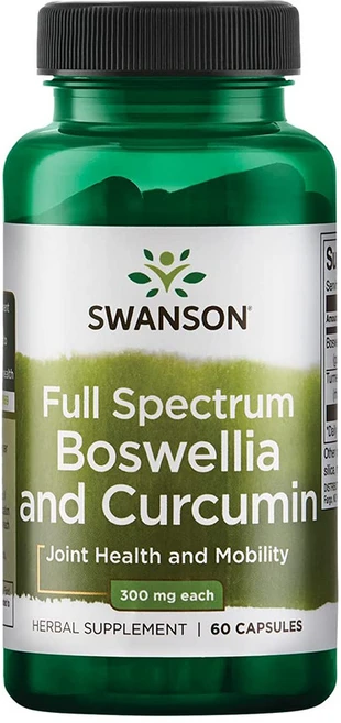 스완슨 풀 스펙트럼 보스웰리아 앤 커큐민 300mg 캡슐, 1개, 60정 - 쿠팡