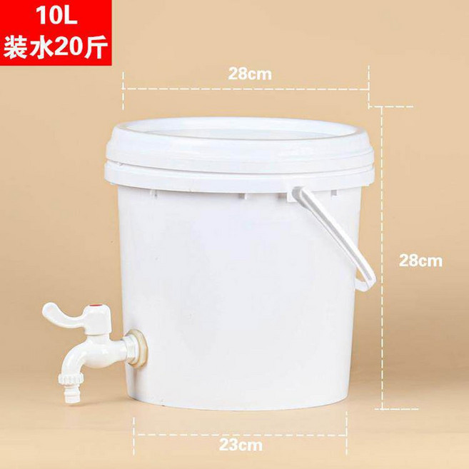 말통 농업용 액젓통 폐수통 다용도 수도꼭지형 500L 양동이 20L 급수탑 30리터 약수, 화이트10리터 수도꼭지 송생테이프, 1개