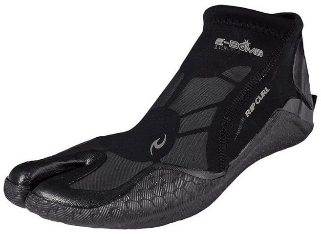 Rip Curl E-Bomb 2mm 스트랩리스 스플릿 토 부츠 블랙 6