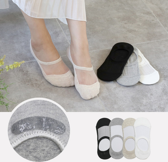 투투삭스 [여성] 무지 시스루 페이크삭스 1켤레