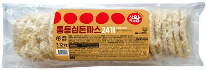 식자재왕 통등심돈까스 3.12kg, 1개