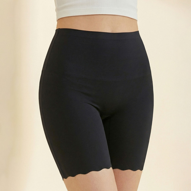 미미캐츠 2매구성 이중 압박 하이웨스트 노라인 여성 롱드로즈 사각 팬티 2매 MC1002