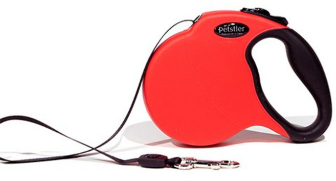 페슬러 반려동물 자동 리드줄 5m, 클래식 레드, 1개