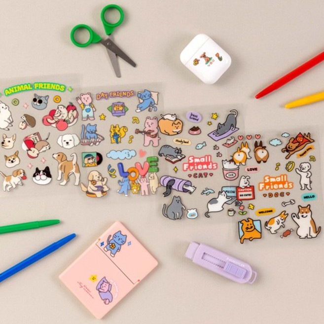 멀티 스티커 프렌즈 - 유리컵 전사지 방수 스티커, 데이프렌즈 2