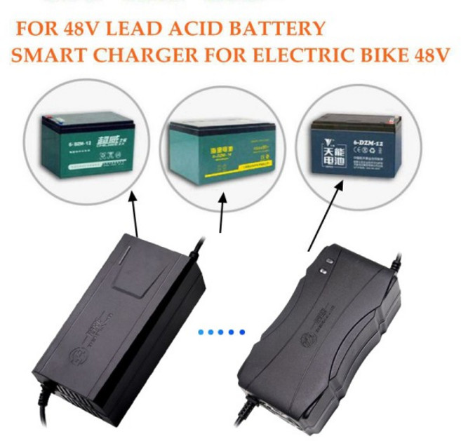 48V 20AH 스마트 납 산성 충전기 DC 59V 자동차 바이크 오토바이 건식 배터리 그룹, 02 EU
