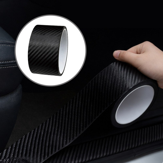 탄소섬유 카본 보호 필름 랩핑 테이프, 1개, 블랙 5cm x 3m
