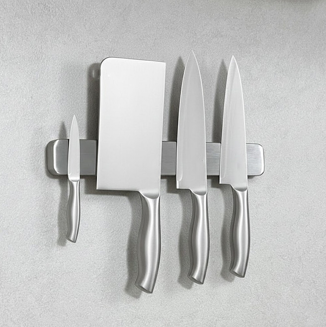 유얼홈 304올스텐 무타공 자석 칼걸이 칼꽂이 칼블럭 칼집 거치대 정리대, S(30cm)