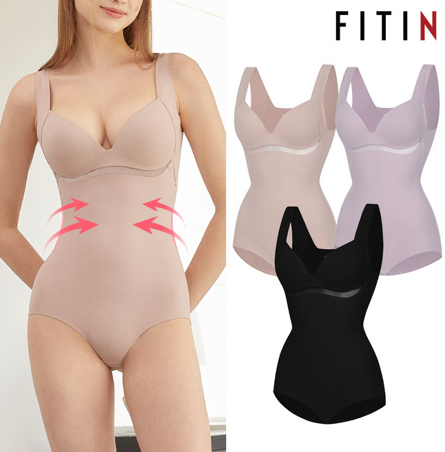 [피트인] 노라인 올인원 보정 바디수트 바디쉐이퍼(90~110)