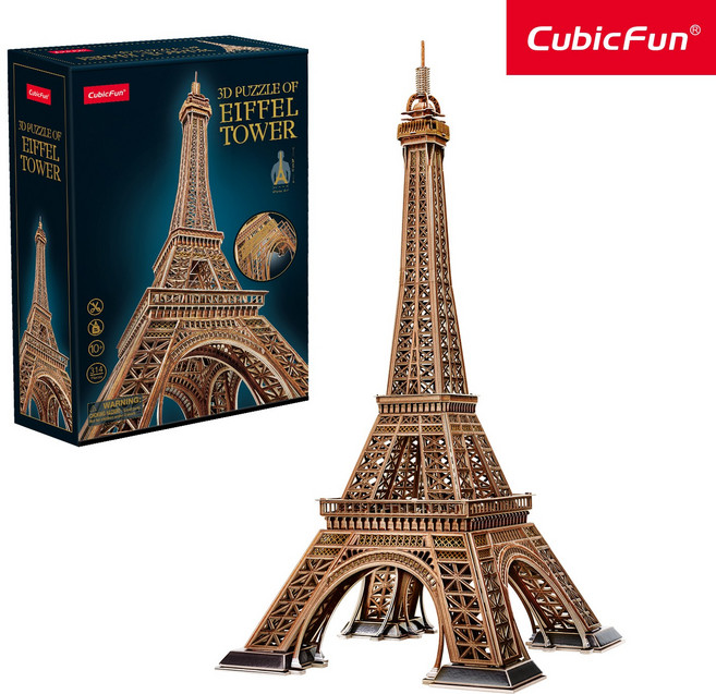 큐빅펀 3D입체퍼즐 세계유명건축물모형 에펠탑(초대형) 마스터컬렉션 인테리어 장식 소품 키덜트 취미 랜드마크 모형, 단품, 1개