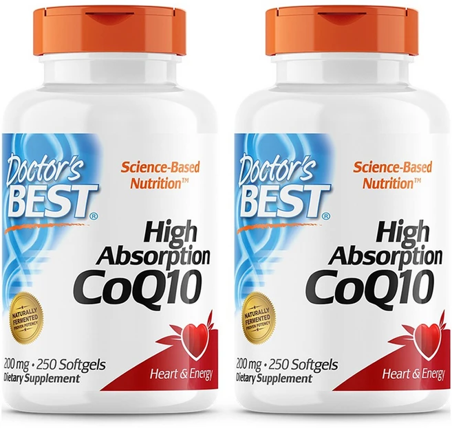 닥터스베스트 하이 엡솔프션 CoQ10 200mg 소프트젤, 2개, 250정 - 쿠팡