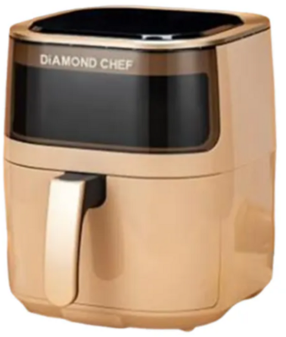 DIAMOND CHEF 智能觸控可視氣炸鍋 4.5L, 奶茶色, 旋風氣炸鍋