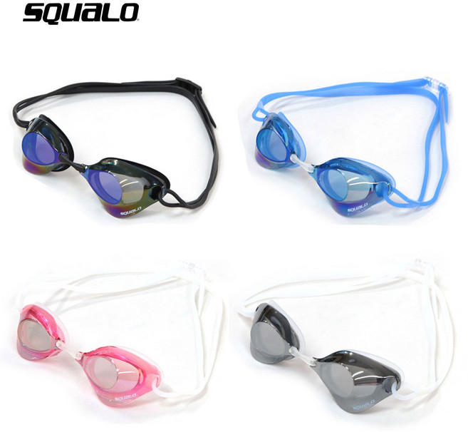 스쿠알로 김서림 방지형 레이싱 미러수경 SGL-1300M 인체공학적 디자인 탁월한 피팅감, 블랙, 블랙, 1개