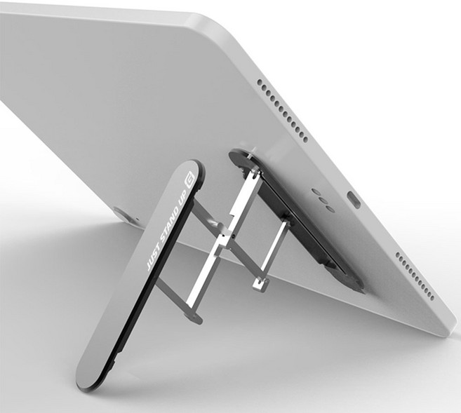 닥터가드 스텐업 휴대용 태블릿 아이패드 스탠드 거치대, 실버