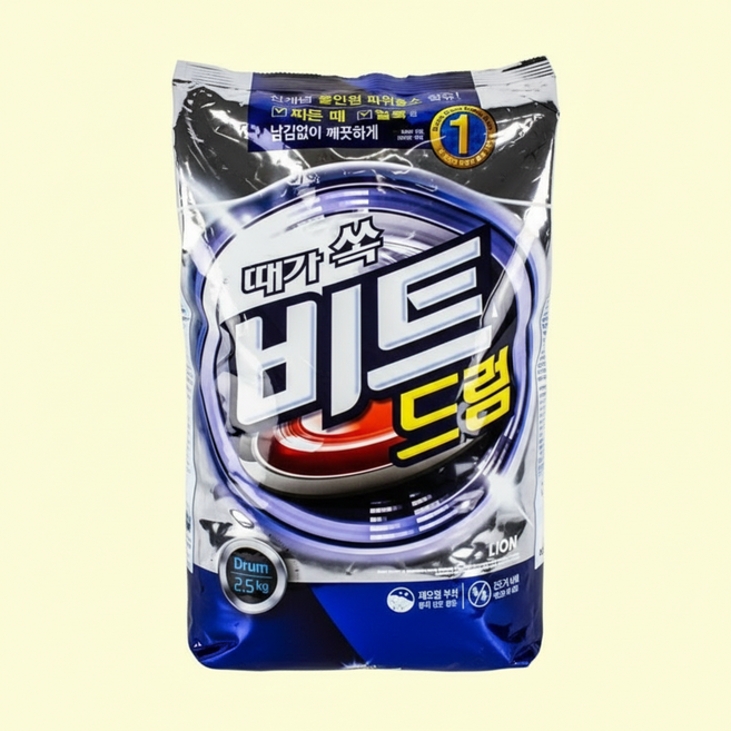 드럼세탁기 전용 세제 리필 2.5kg 강력세척 찌든때 얼룩 제거 가루형 세탁세제, 1개