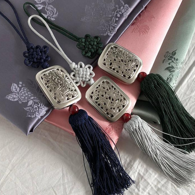 보자기사랑 사각 주석 노리개