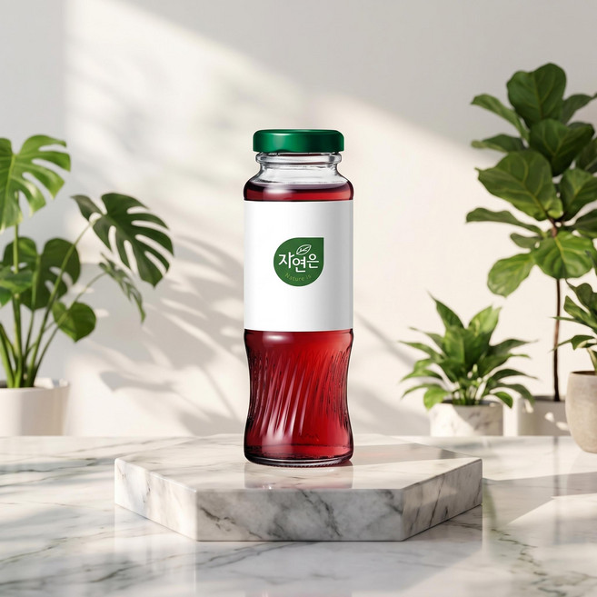 자연은 프리미엄 음료세트 180mL 병 12개 4세트 (석류 포도 사과)