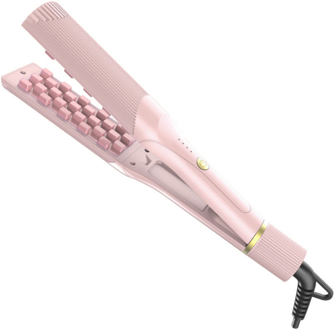 KIBOER 볼륨 고데기 3단계 온도조절 내추럴 볼륨 헤어 케어, 핑크