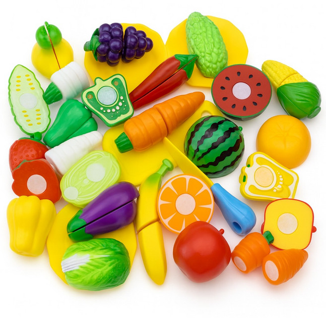 소프트 자석 과일야채 자르기 놀이 54p 보관함포함 1세트