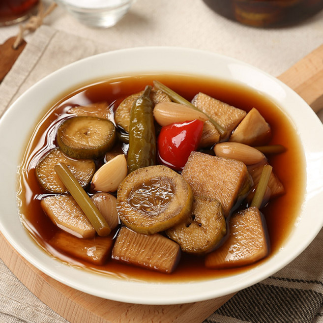 캠핑 야외에서 고기와 환상궁합 반찬 모듬장아찌 500g, 1개