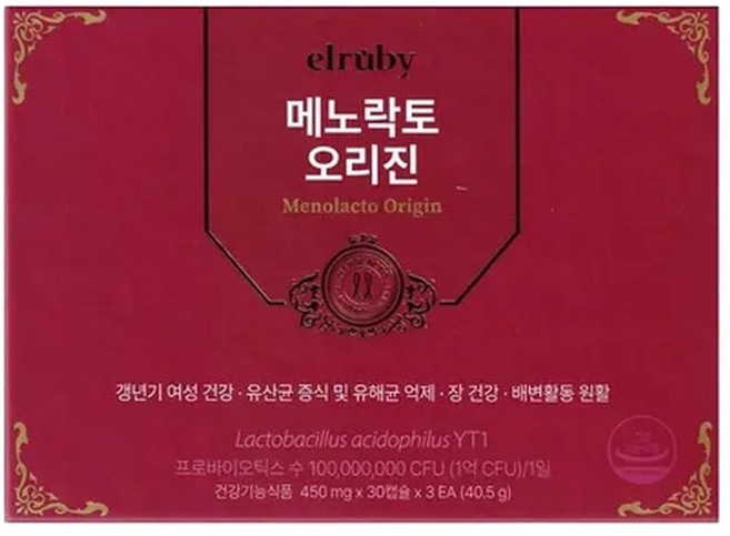 휴온스 엘루비 메노락토 오리진 450mg 30캡슐 x 3개입 1박스, 30정