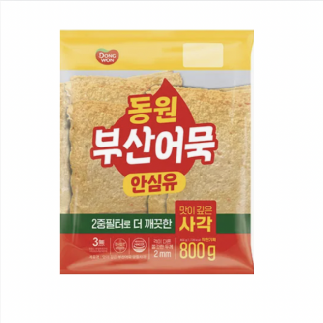 동원 부산어묵 맛이 깊은 알뜰사각, 15개, 800g