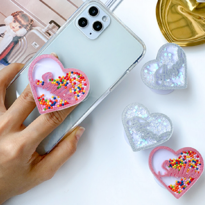 하트 구슬 쉐이커 스마트톡, 핑크