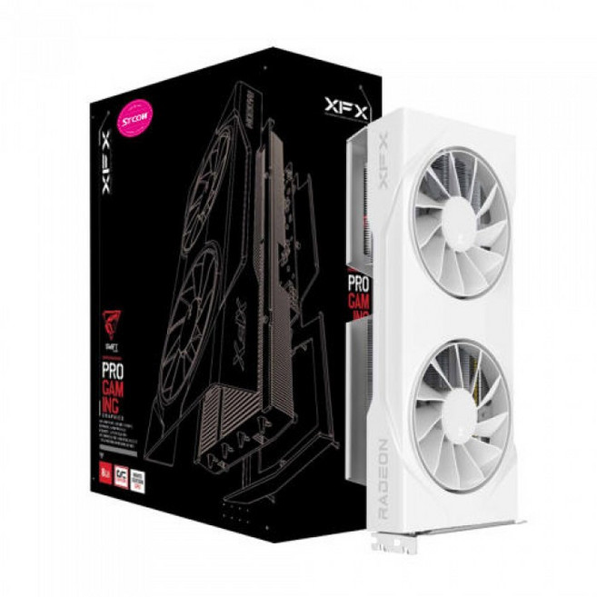 XFX 라데온 RX 9060 XT SWIFT DUAL WHITE OC D6 8GB AMD 그래픽카드
