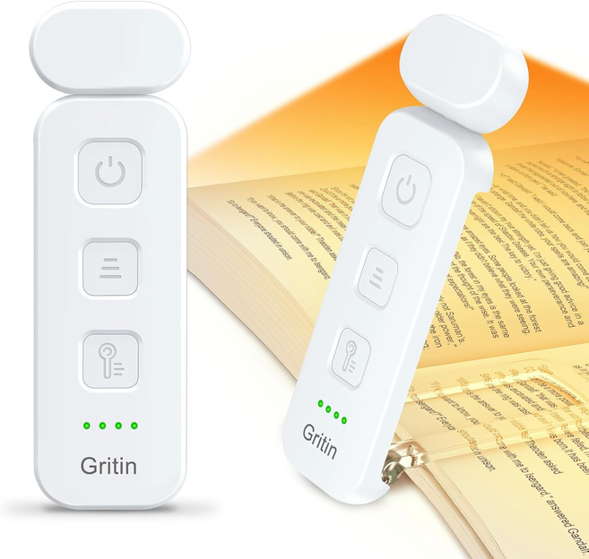그리틴 Gritin LED 충전식 북라이트 화이트 불끄고 침대에서 독서