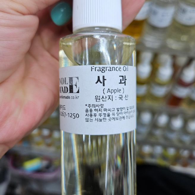 [캔들메이드]국산 프레그런스 오일 100ml, 사과, 1개