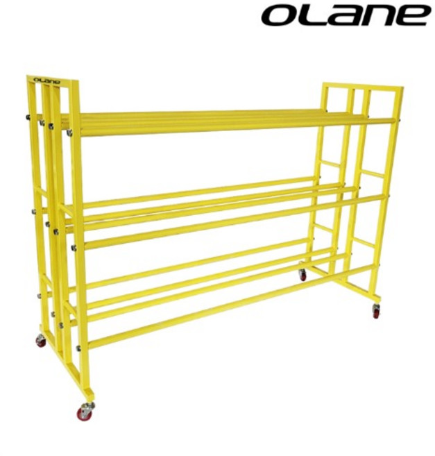 공 진열대 보관대 축구공 농구공 배구공 체육관 볼 보관 이동식 3단 2열, 1개, 옐로우